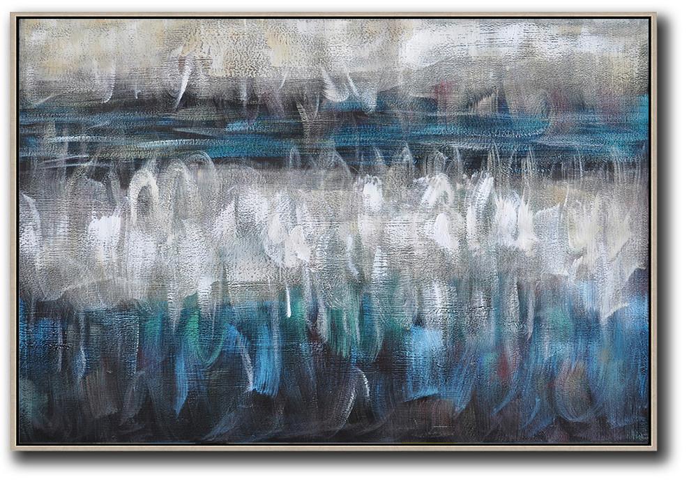 Oversized Horizontal Contemporary Art - Gallery Wrapped Canvas Prints Extra Large